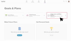 Student's Plans page with College, Career & Military Readiness Indicators highlighted